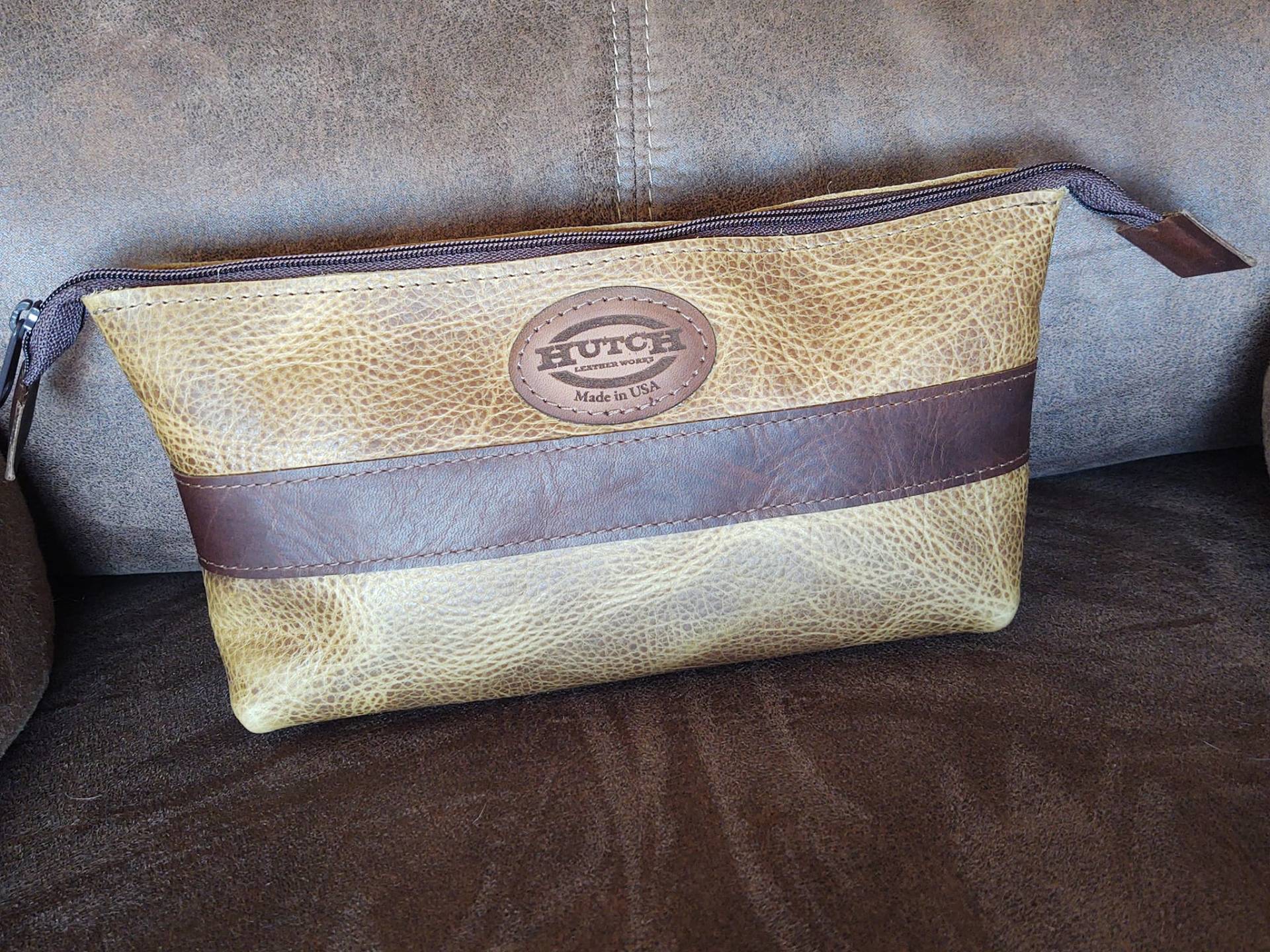 Women's Leather Make Up Bag - Hutch Leather Works