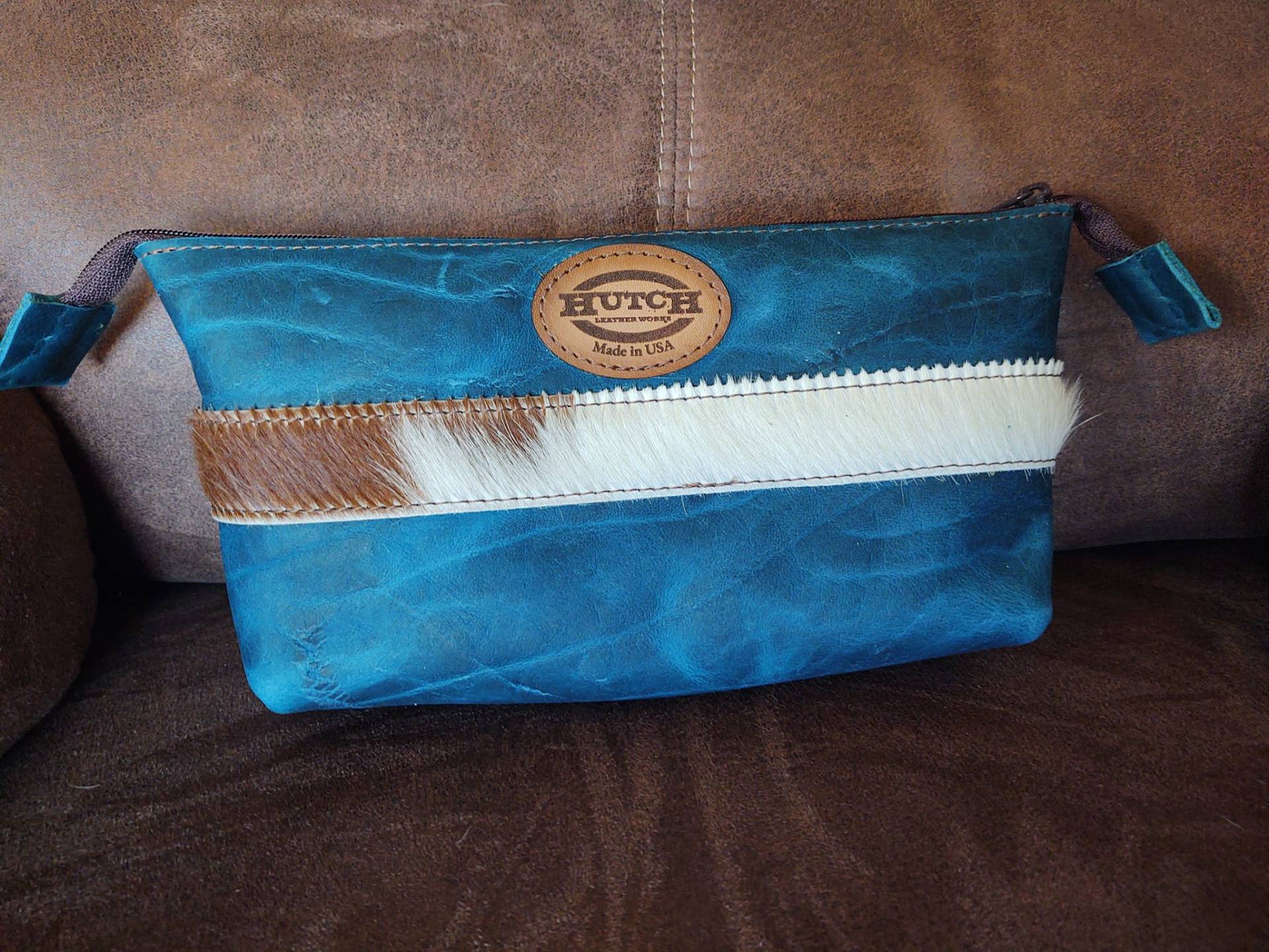 Women's Leather Make Up Bag - Hutch Leather Works