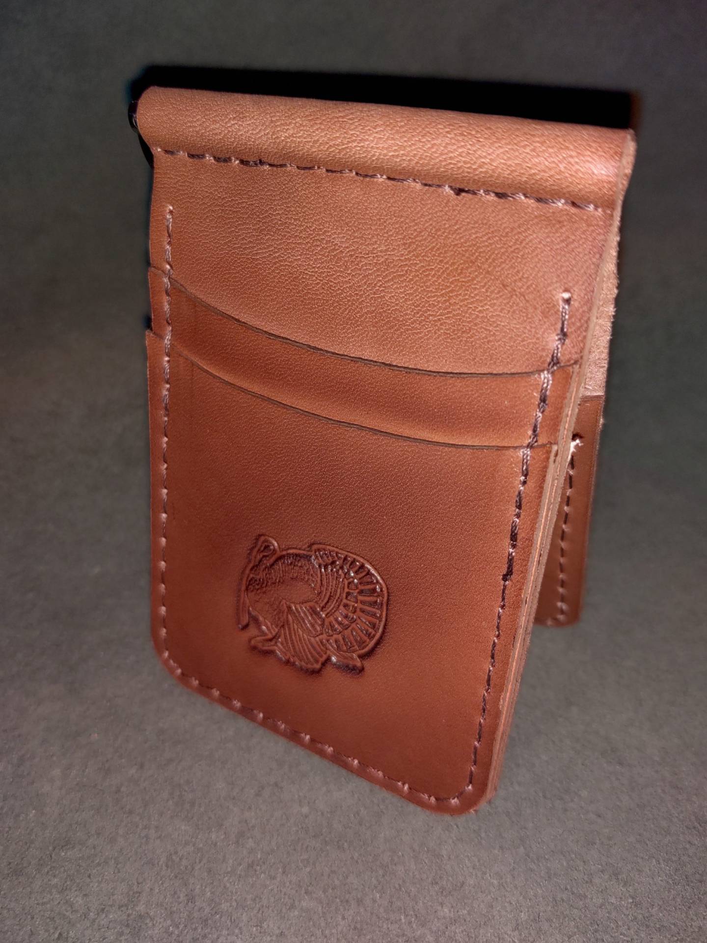 Moose Leather Front Pocket Wallet (brown) - The Old Farmer's Store