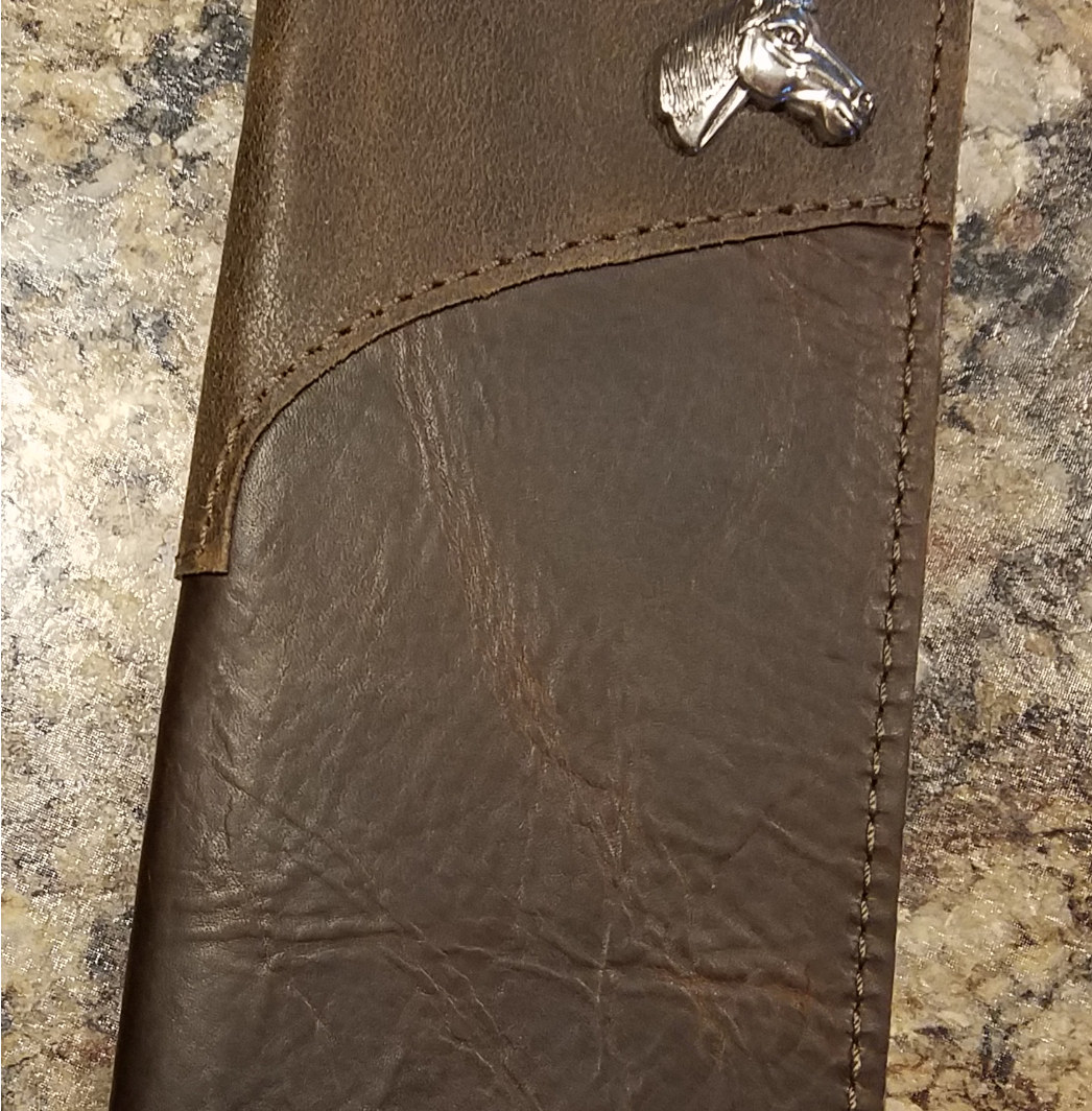Leather Horse Head Roper Wallet
