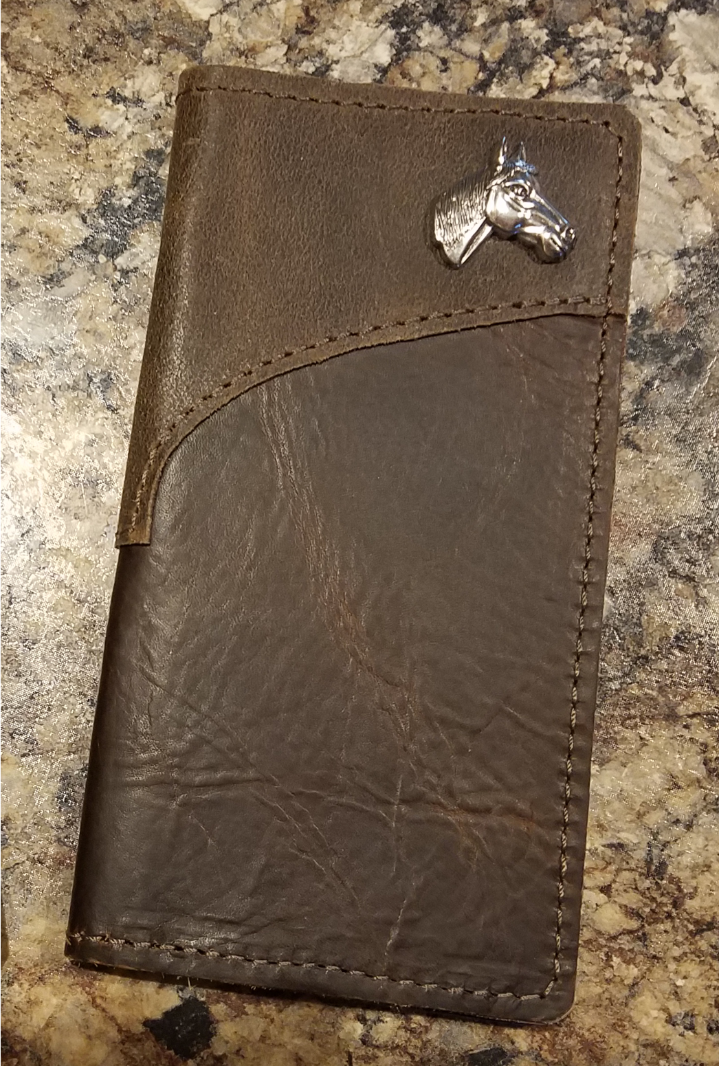 Leather Horse Head Roper Wallet