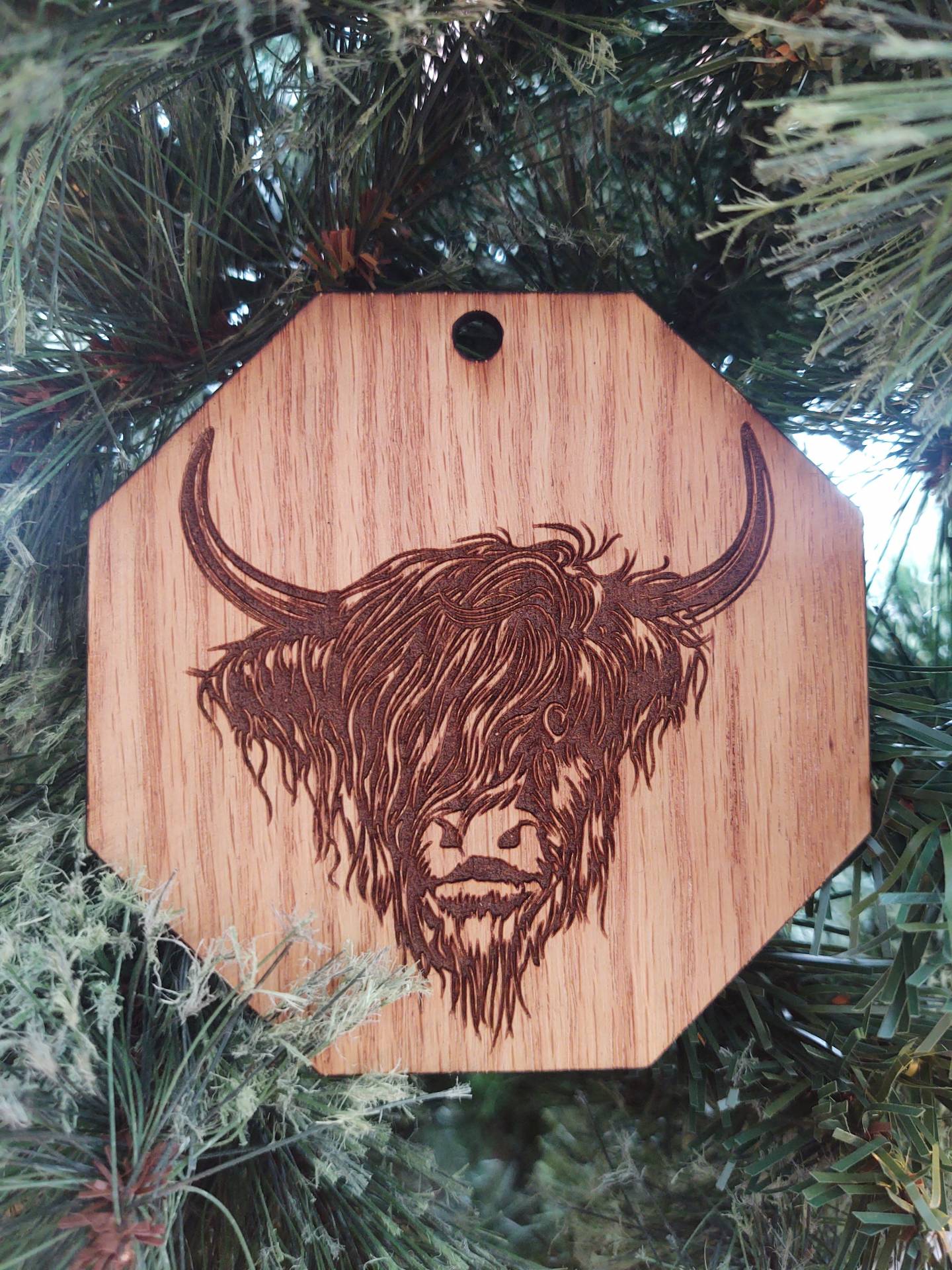 Highland Cattle Cow Ornament - Hutch Leather Works